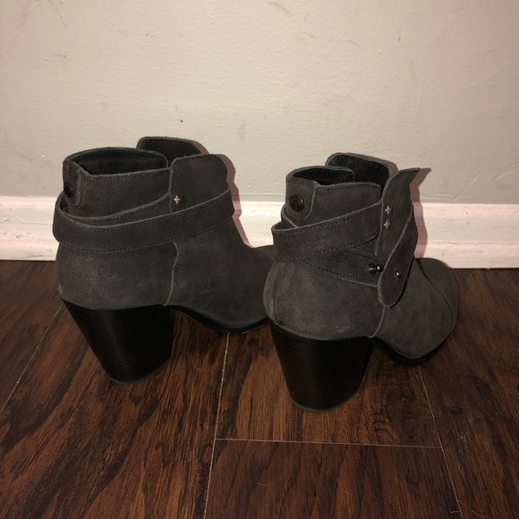 Rag & Bone NewYork Harrow Suede Grey Ankle Boots - Picture 4 of 8